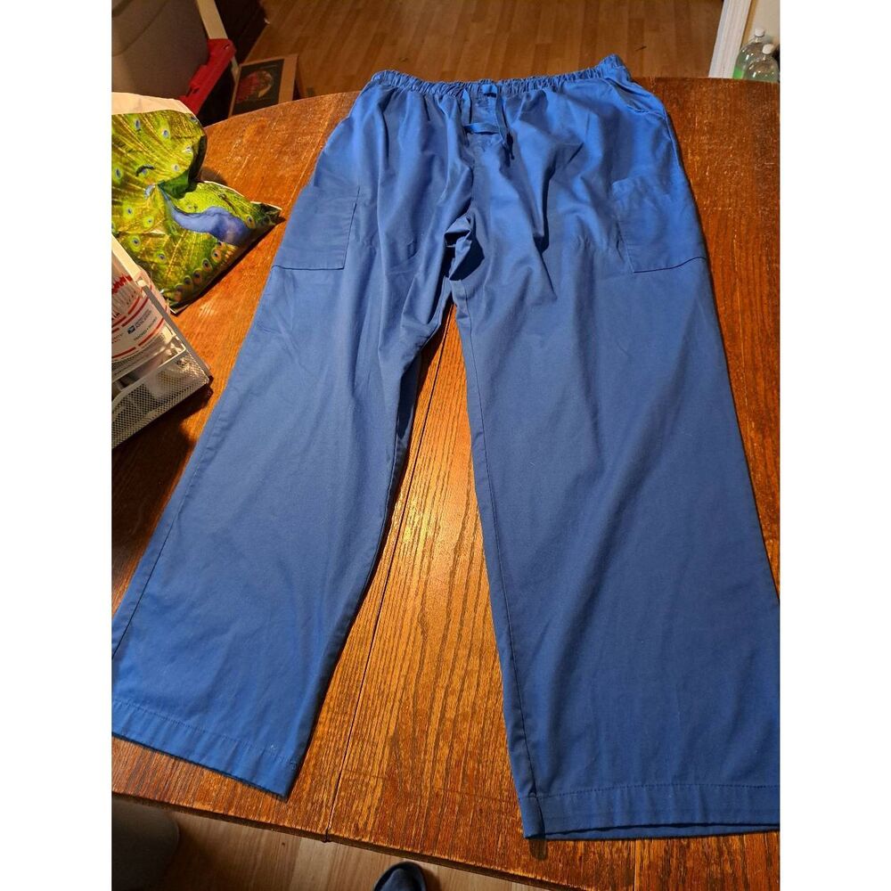 3X UA Scrubs Butter Soft Stretch Blue Easter Drawstring Waist Scrubs Pants